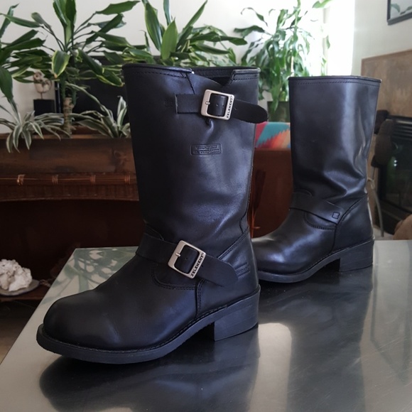 xelement steel toe engineer boots